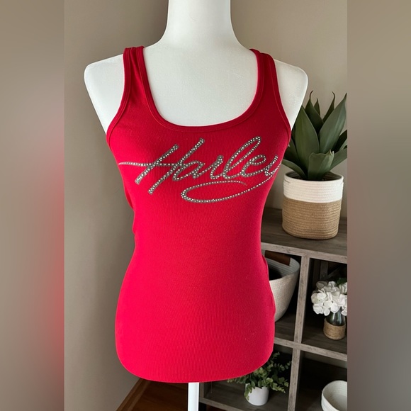 Harley-Davidson Tops - Harley Davidson Red Bling Tank